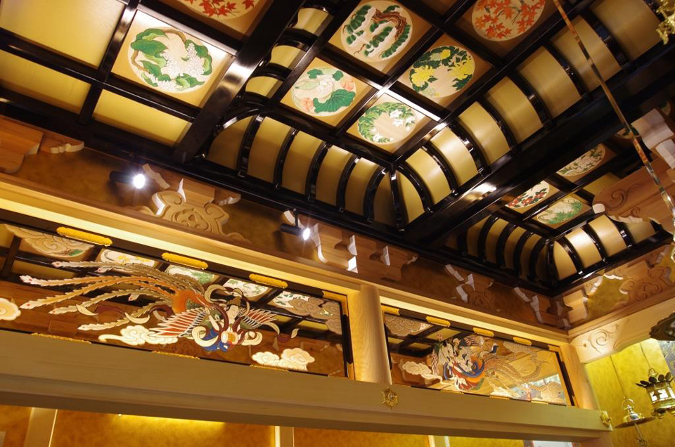 写真:寺院の天井画